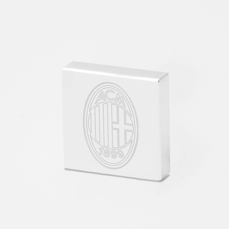 AC Milan Football-Engraved-Silver-Lapel-Pin