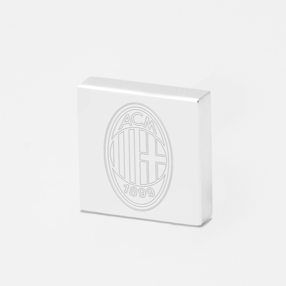 AC Milan Football-Engraved-Silver-Lapel-Pin