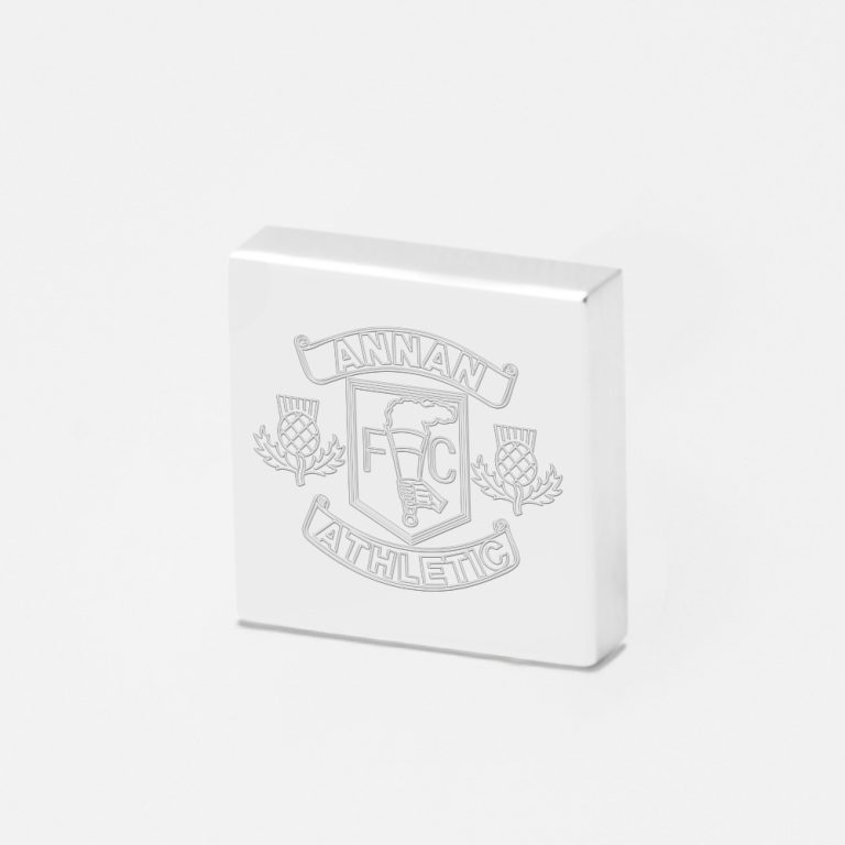 Annan Athletic Football-Engraved-Silver-Lapel-Pin