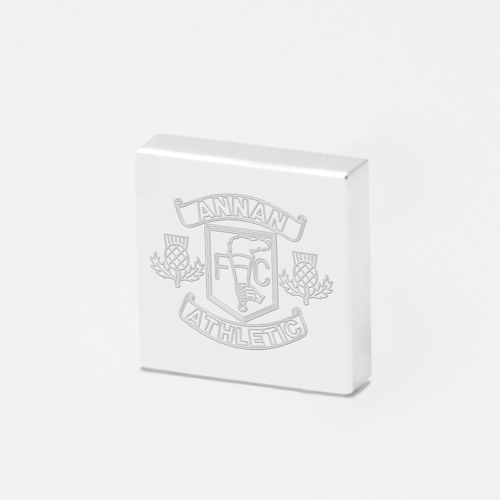 Annan Athletic Football-Engraved-Silver-Lapel-Pin