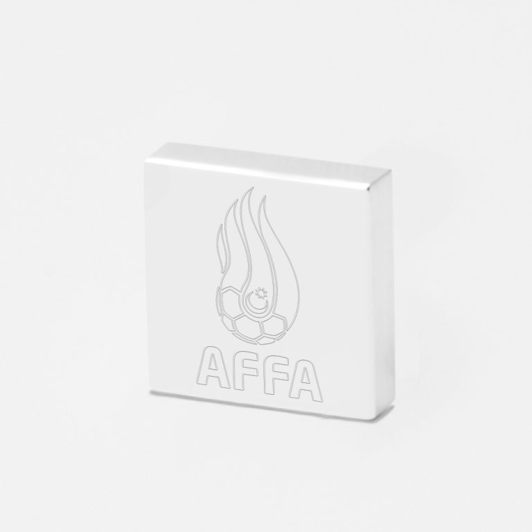 Azerbaijan Football-Engraved-Football-Lapel-Pin