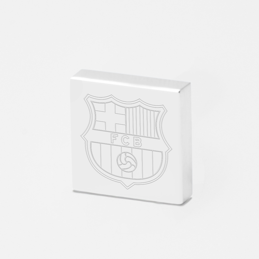 Barcelona Football-Engraved-Silver-Lapel-Pin