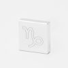 Capricorn Zodiac-Engraved-Silver-Lapel-Pin