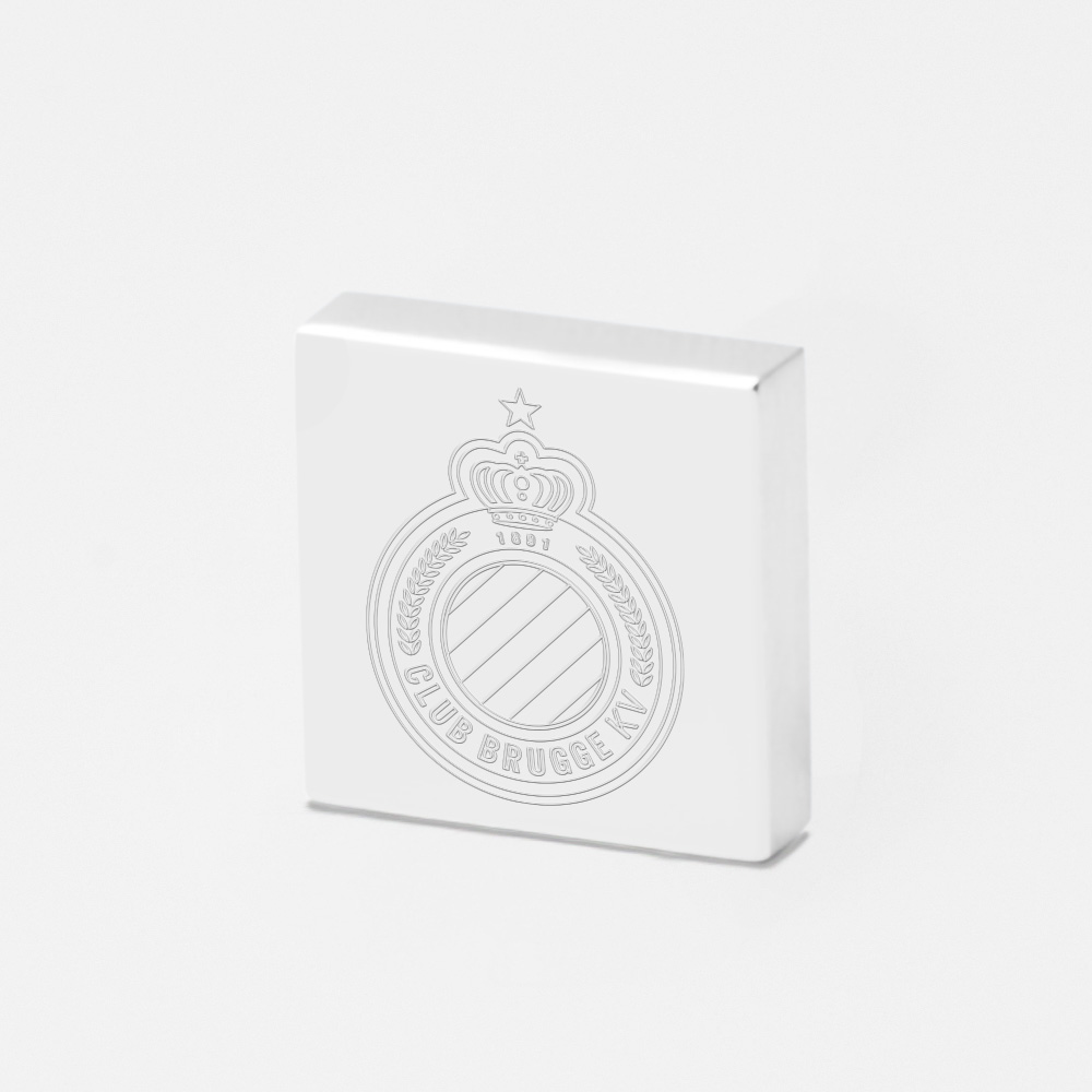 Club Brugge Football-Engraved-Silver-Lapel-Pin