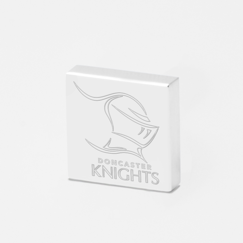Doncaster Knights Rugby-Engraved-Silver-Lapel-Pin