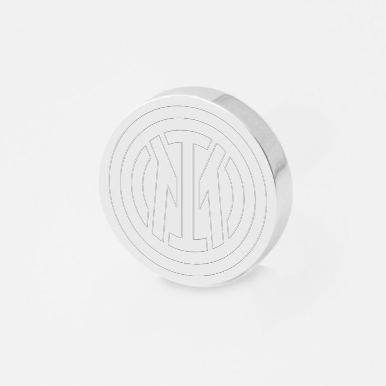 Inter Milan Football-Engraved-Silver-Lapel-Pin