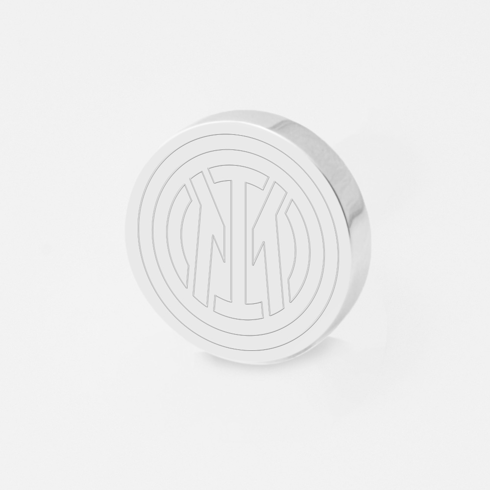 Inter Milan Football-Engraved-Silver-Lapel-Pin