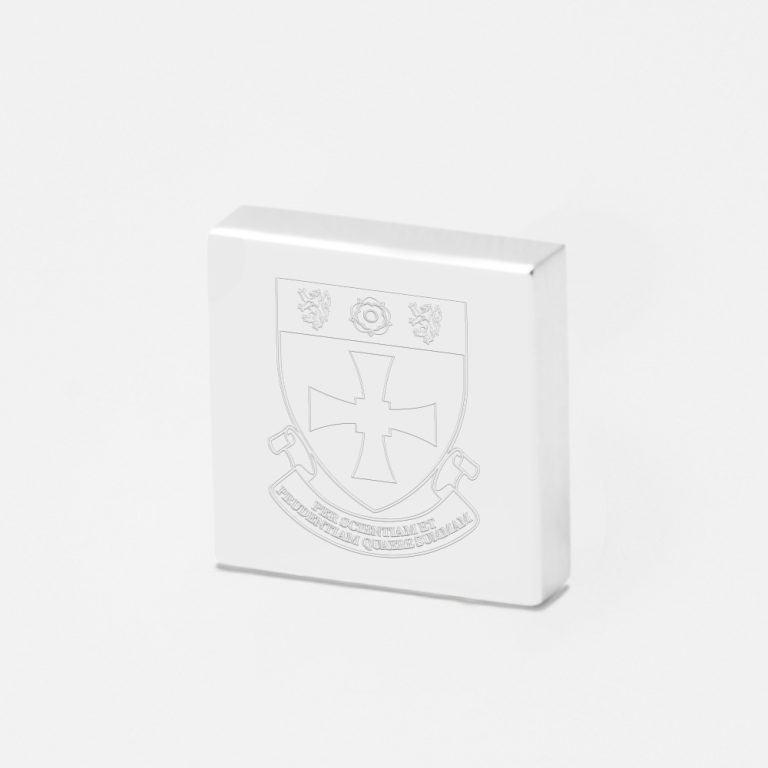 John Snow College-Engraved-Silver-Lapel-Pin