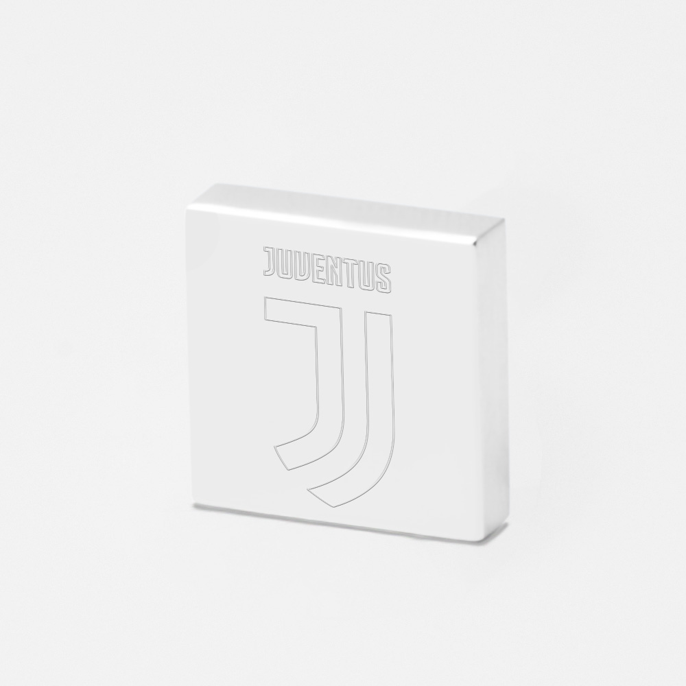 Juventus Football-Engraved-Silver-Lapel-Pin