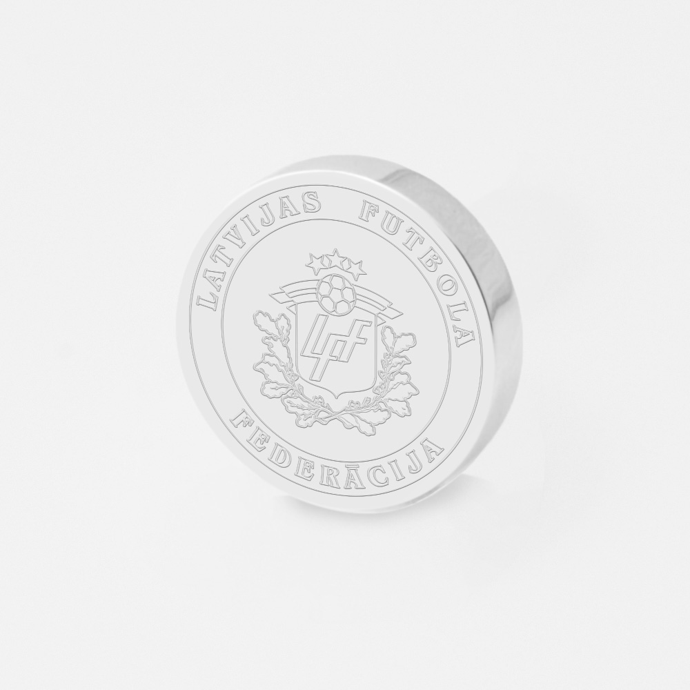 Latvia Football-Engraved-Football-Lapel-Pin