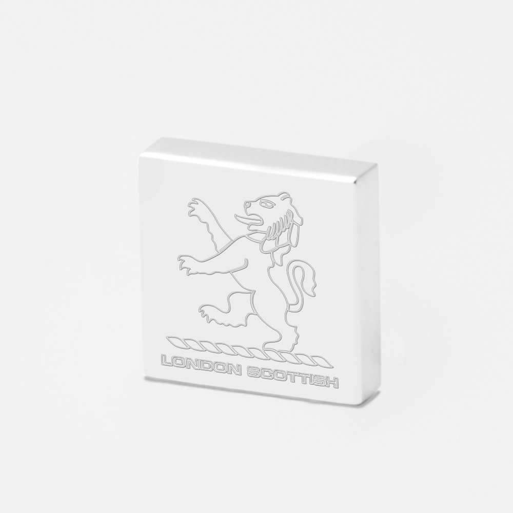 London Scottish Rugby-Engraved-Silver-Lapel-Pin