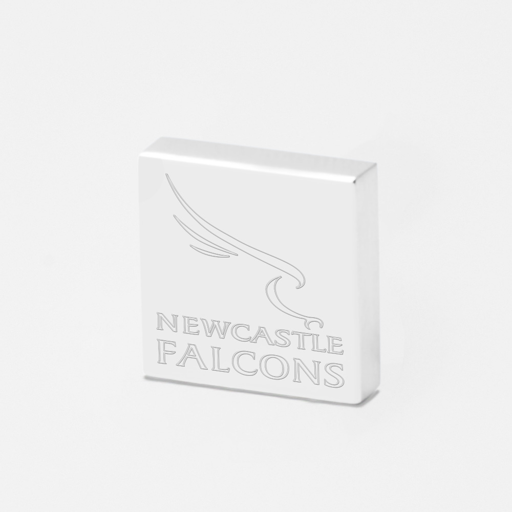 Newcastle Falcons Rugby-Engraved-Silver-Lapel-Pin