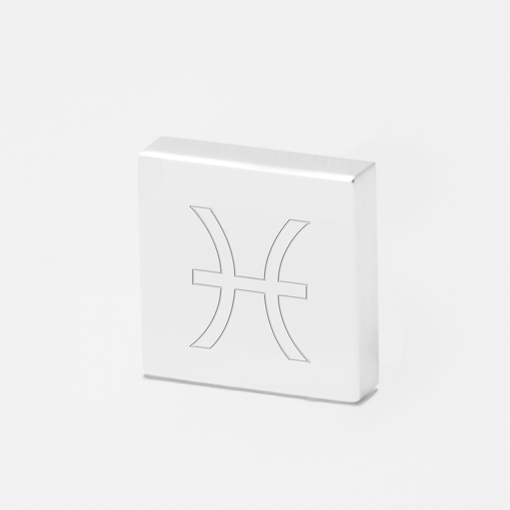 Pisces Zodiac-Engraved-Silver-Lapel-Pin