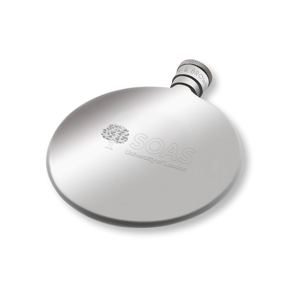 SOAS-University-Of-London-Engraved-Silver-Hip-Flask