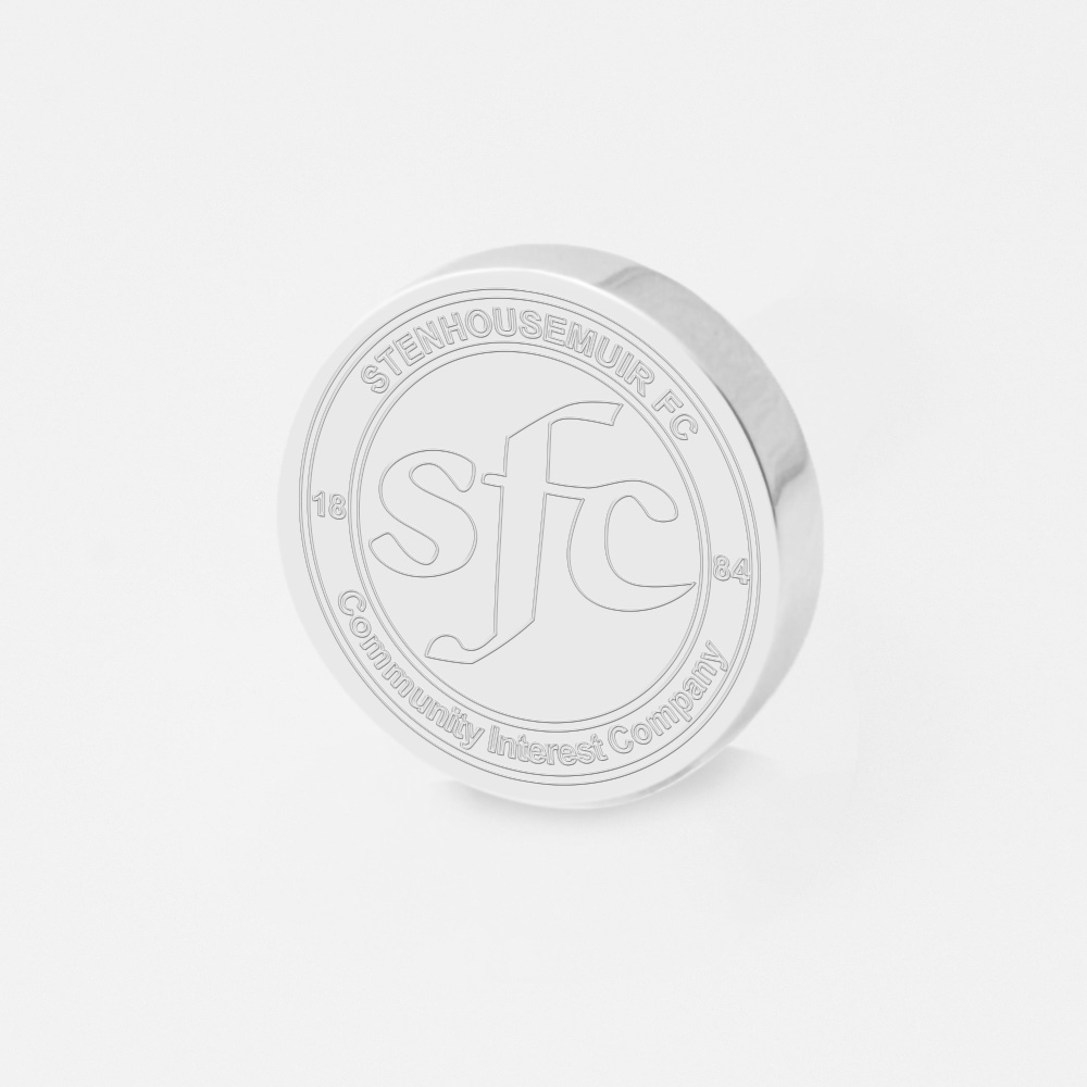 Stenhousemuir Football-Engraved-Silver-Lapel-Pin
