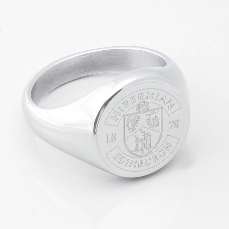 Hibernian-Football-Engraved-Silver-Signet-Ring