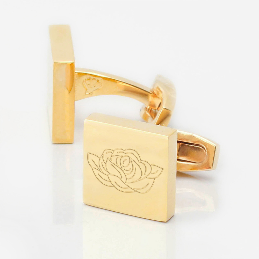England-Rugby-Engraved-Gold-Cufflinks
