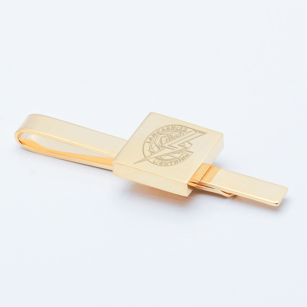 Lancashire-Lightning-Cricket-Club-Engraved-Gold-Square-Tie-Slide