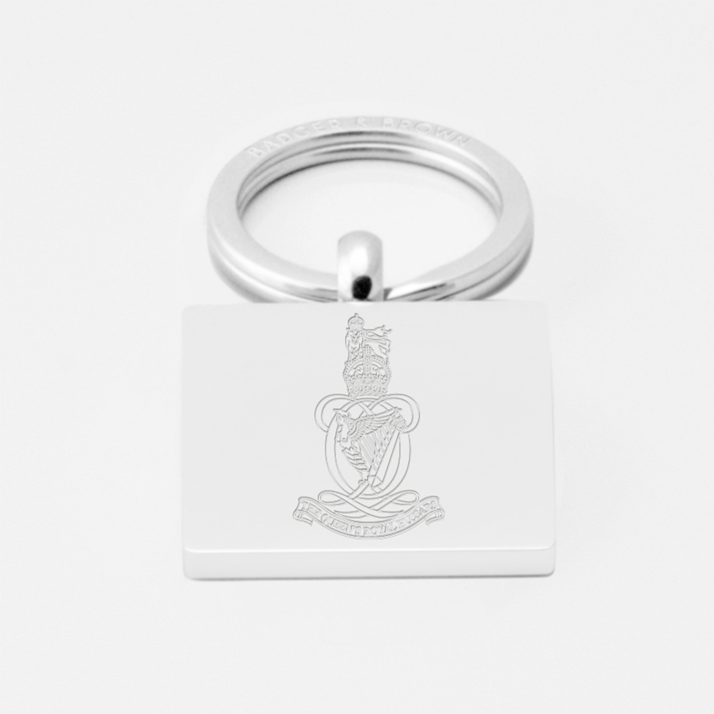 Queens-Royal-Hussars-Engraved-Silver-Keyring