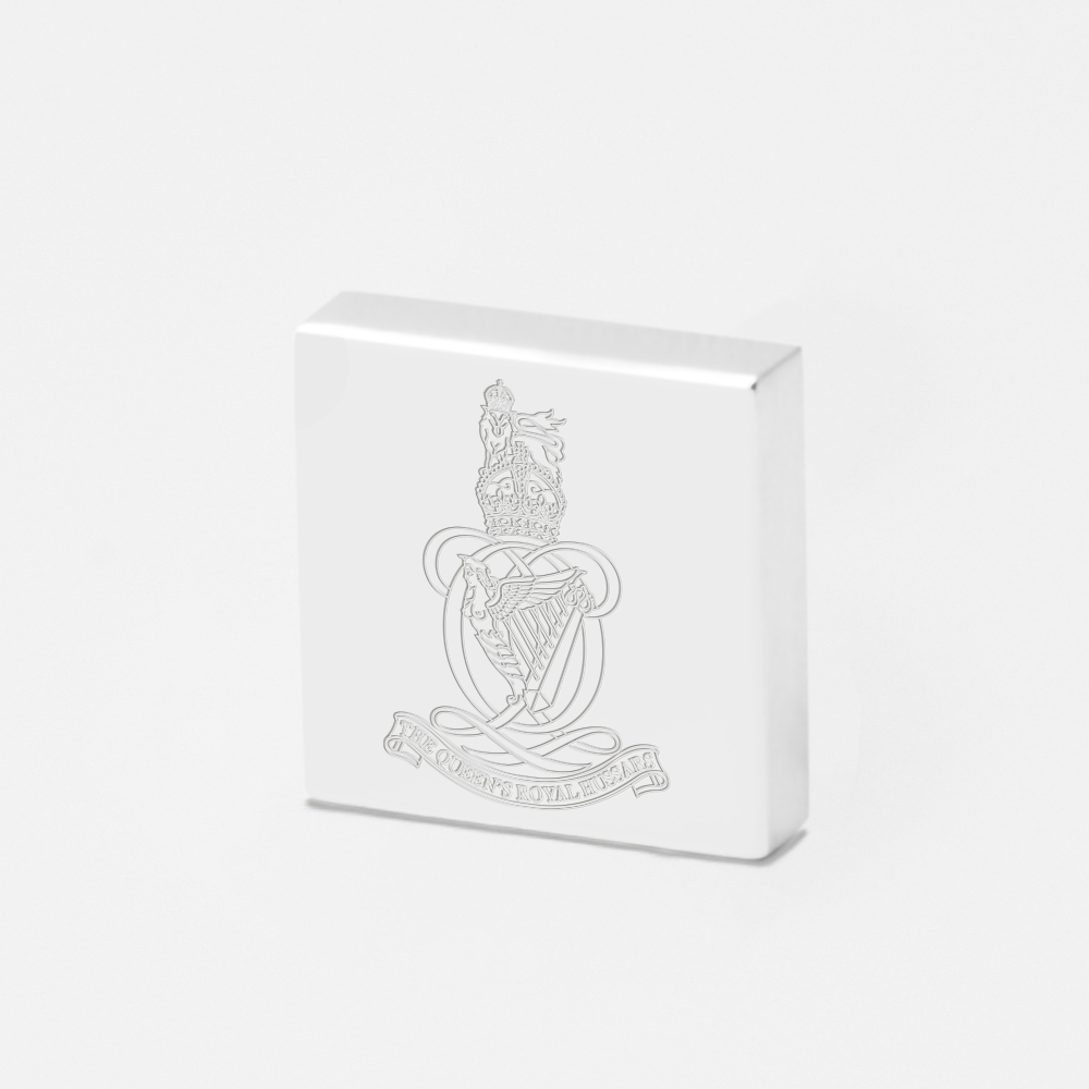 Queens-Royal-Hussars-Engraved-Silver-Lapel-Pin