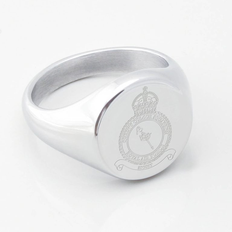 Queens-Colour-Squadron-Engraved-Silver-Signet-Ring