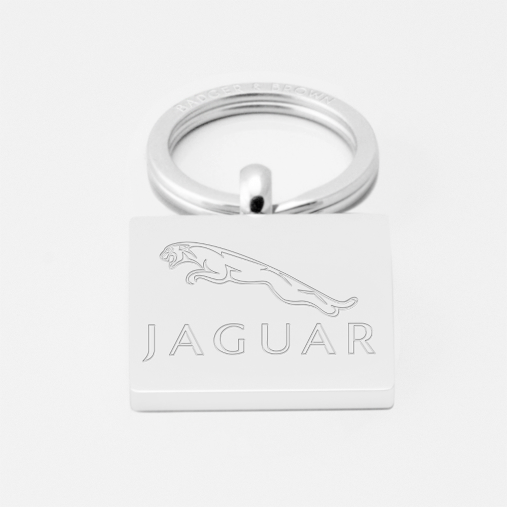 Jaguar-Engraved-Silver-Keyring