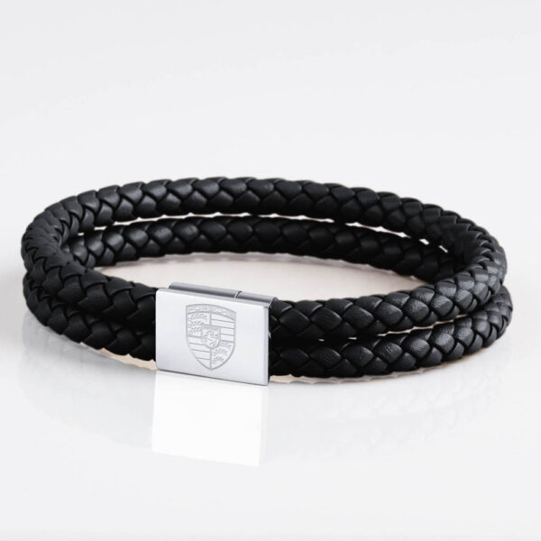 Porsche Engraved Leather Bracelet