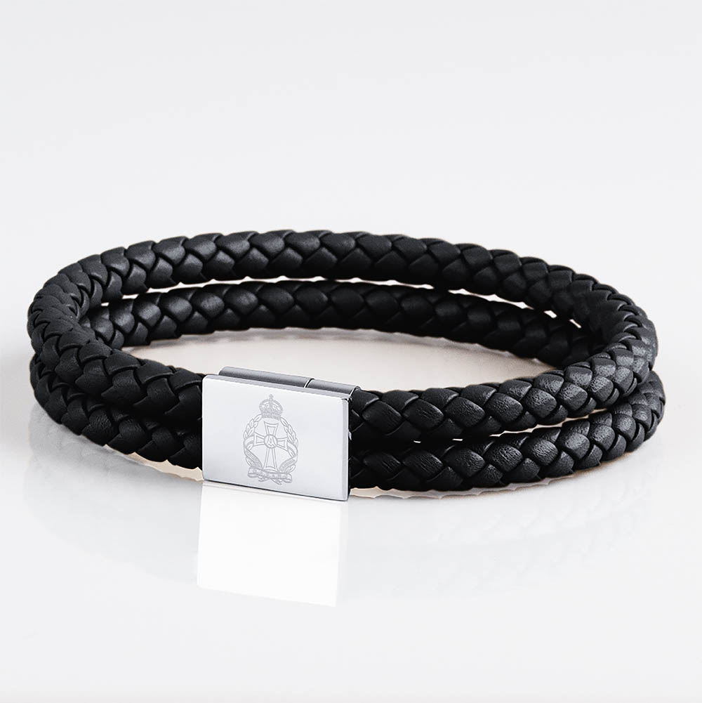 Queen Alexandra’s Royal Army Nursing Corps Engraved Leather Bracelet