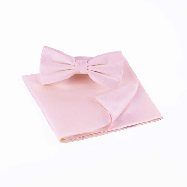 Dusty Rose Bow Tie and Pocket Square Set