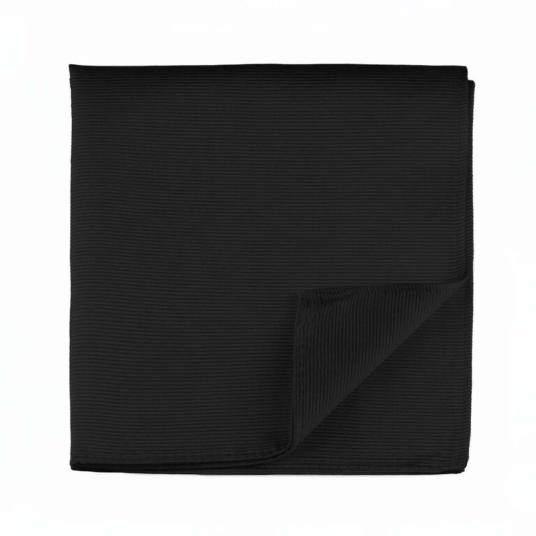 black-ribbed-pocket-square