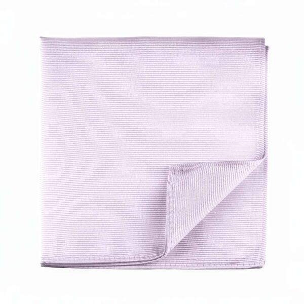 Lavender Ribbed Silk Pocket Square