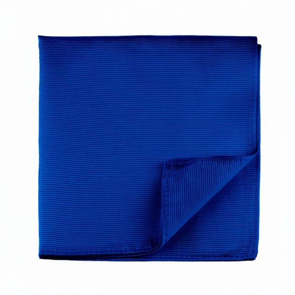 Midnight Ribbed Silk Pocket Square