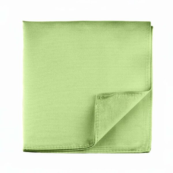 Mint Ribbed Silk Pocket Square