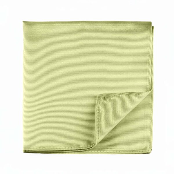 Pistachio Ribbed Silk Pocket Square