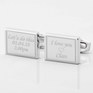 Engraved Wedding Cufflinks