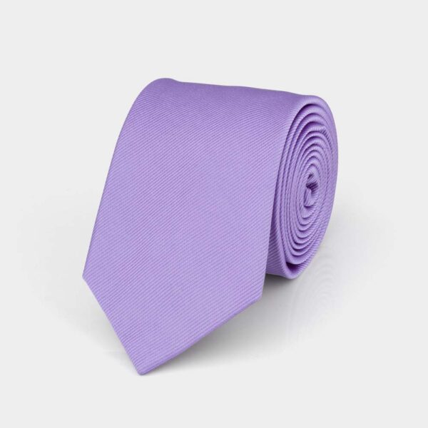 Lacy Lilac Ribbed Silk Tie