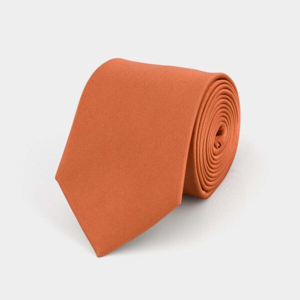 Mahogany Brown Plain Silk Tie