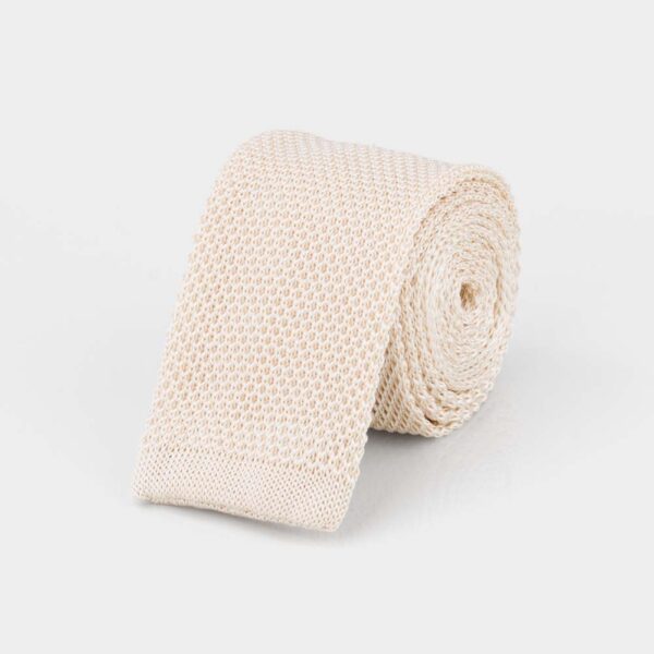 Parchment Knitted Silk Tie