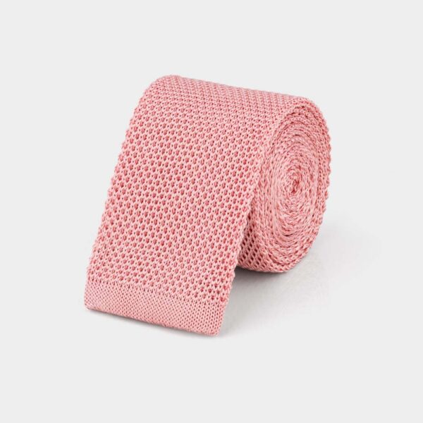 Pastel Pink Knitted Silk Tie
