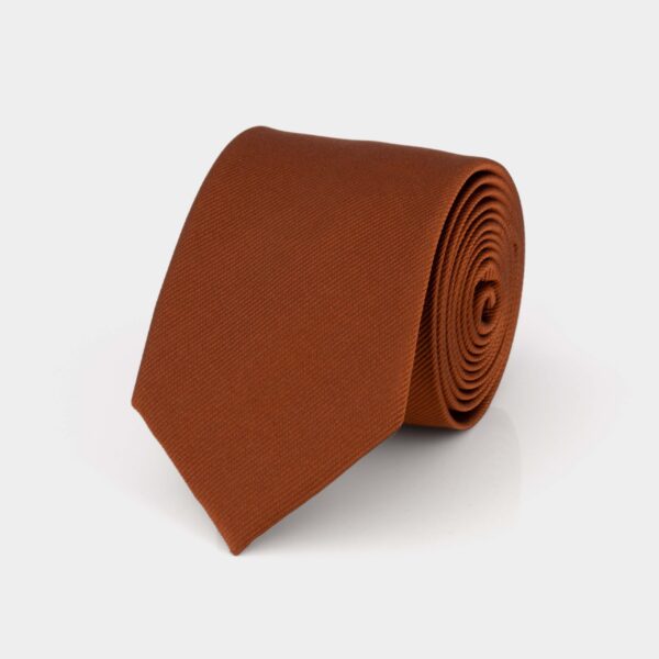 Mocha Ribbed Silk Tie