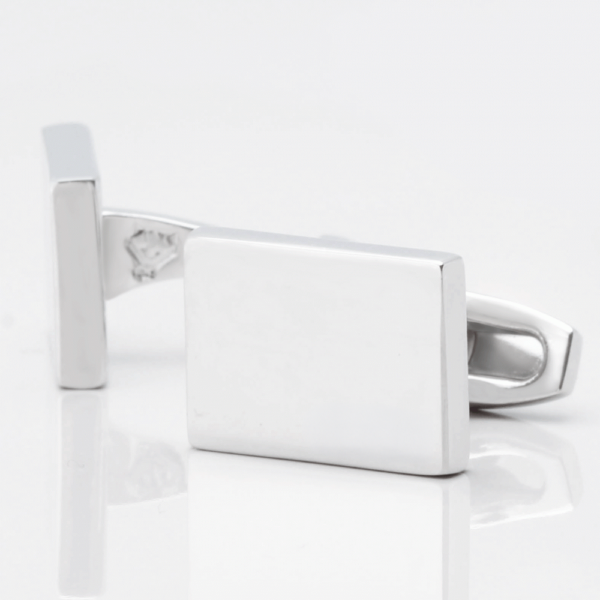 Silver Plated Rectangle Cufflinks