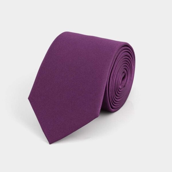 Amethyst Purple Plain Silk Tie