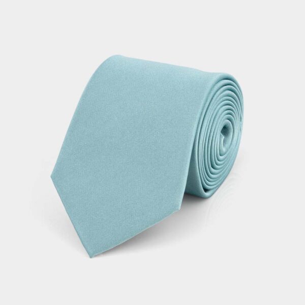 Angel Blue Plain Silk Tie